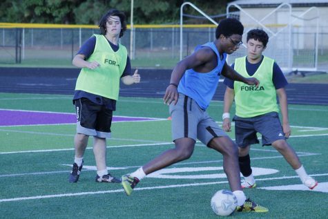 EHS students tryout for boys soccer team