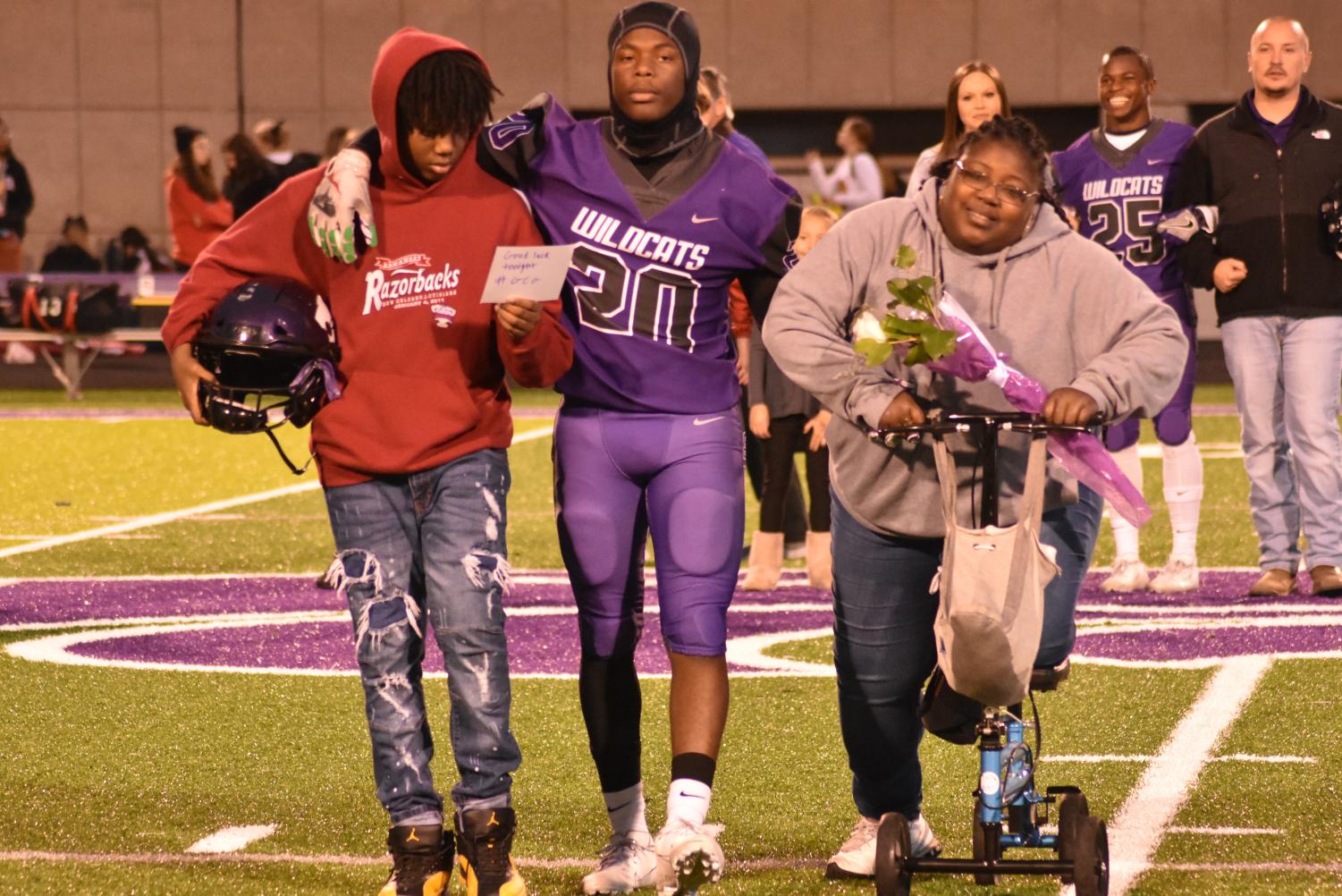 Seniors Walk The Field For Senior Night Before The Football Game Against Searcy