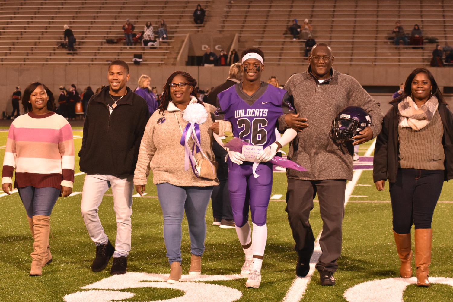 Seniors Walk The Field For Senior Night Before The Football Game Against Searcy