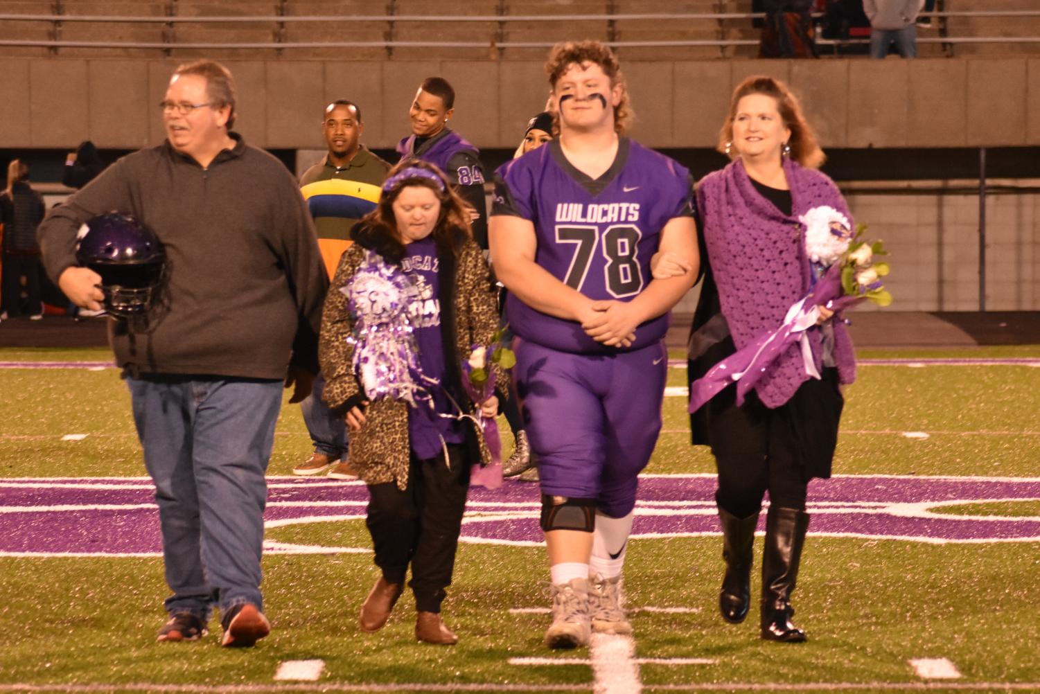 Seniors Walk The Field For Senior Night Before The Football Game Against Searcy