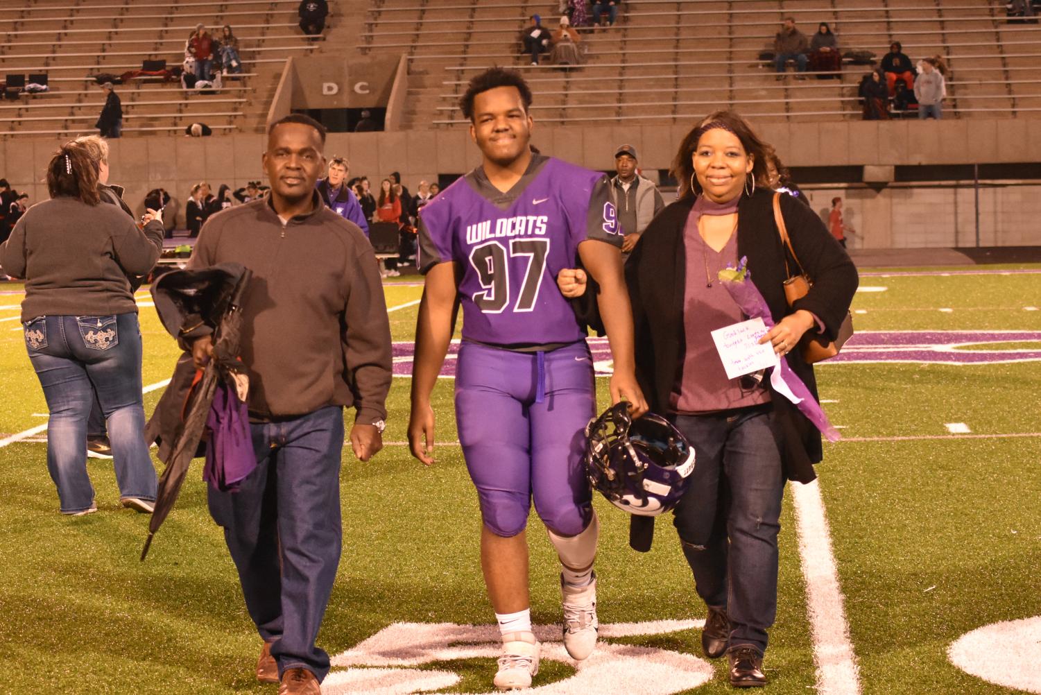 Seniors Walk The Field For Senior Night Before The Football Game Against Searcy