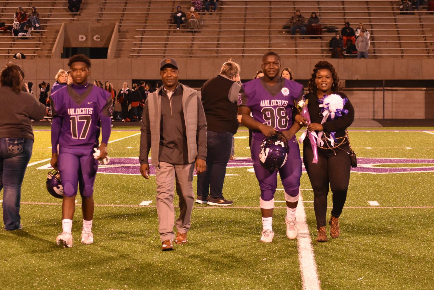 Seniors Walk The Field For Senior Night Before The Football Game Against Searcy