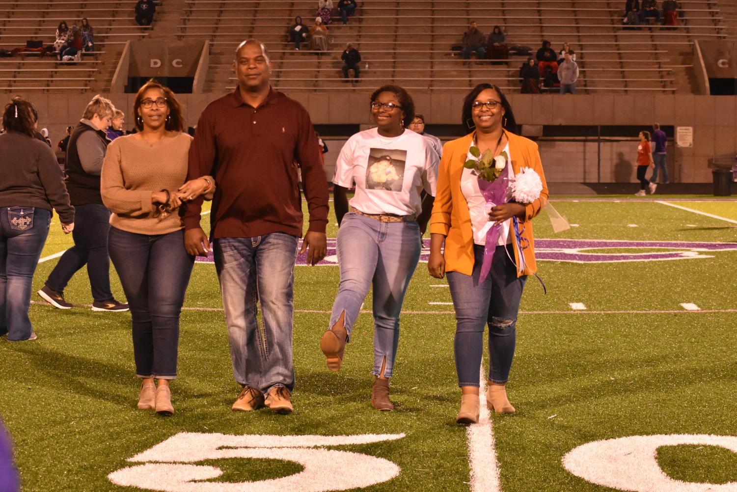 Seniors Walk The Field For Senior Night Before The Football Game Against Searcy