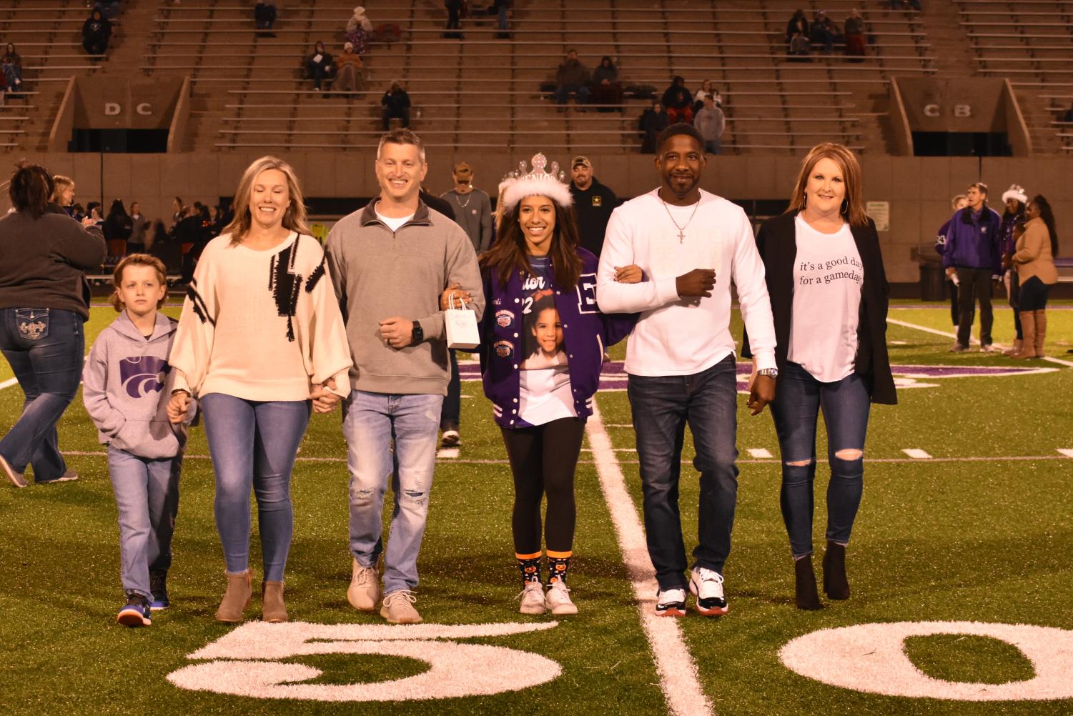 Seniors Walk The Field For Senior Night Before The Football Game Against Searcy