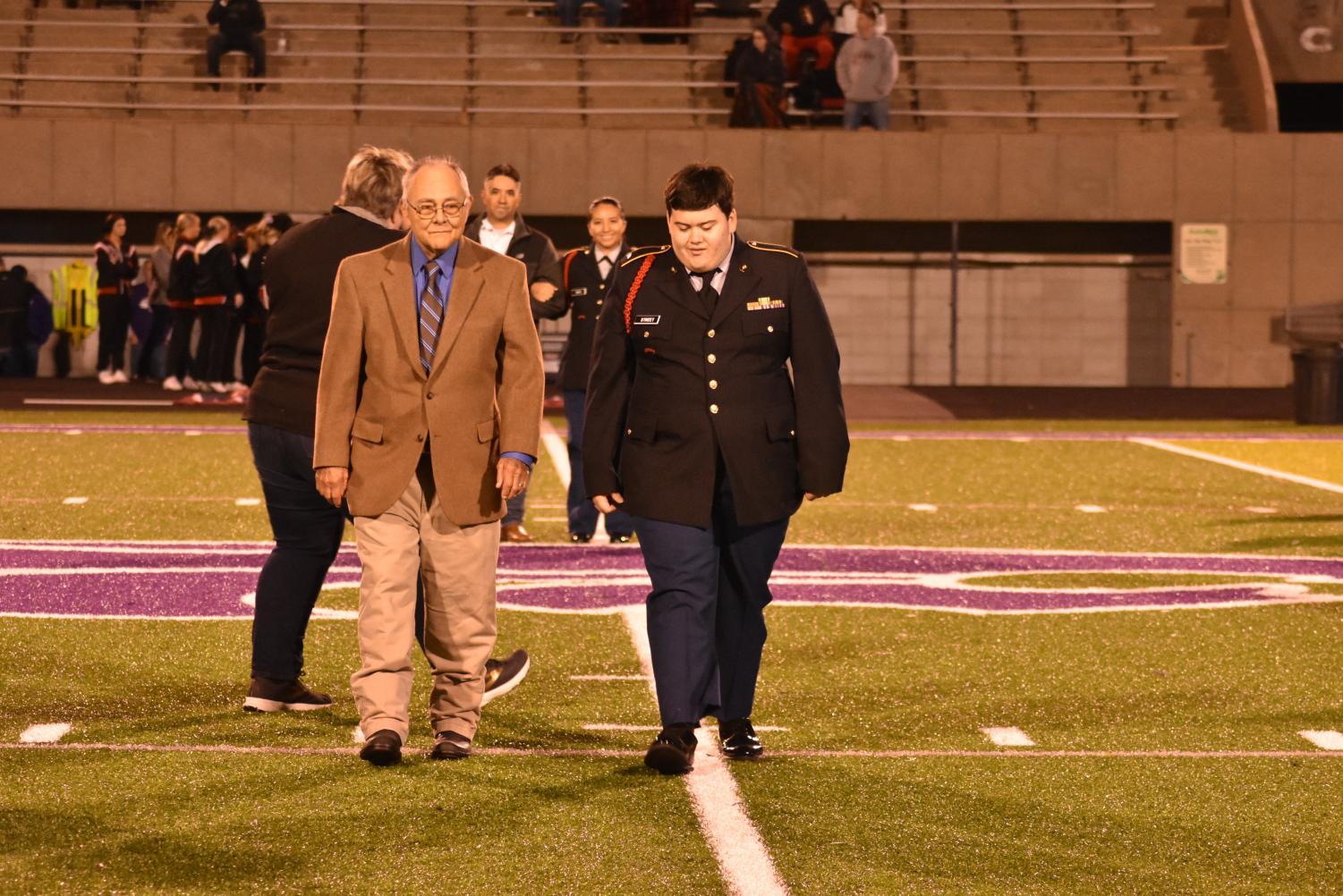 Seniors Walk The Field For Senior Night Before The Football Game Against Searcy