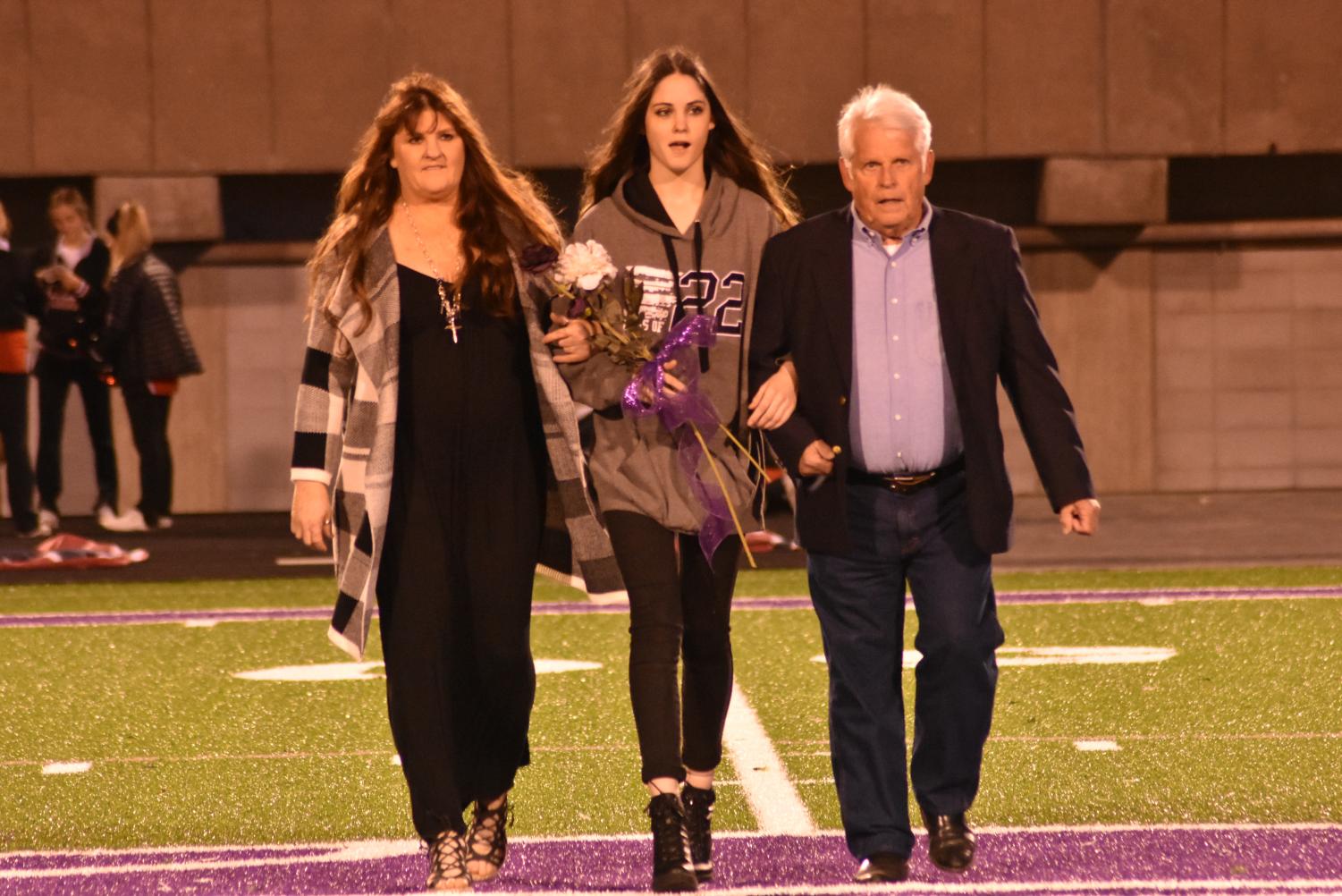 Seniors Walk The Field For Senior Night Before The Football Game Against Searcy