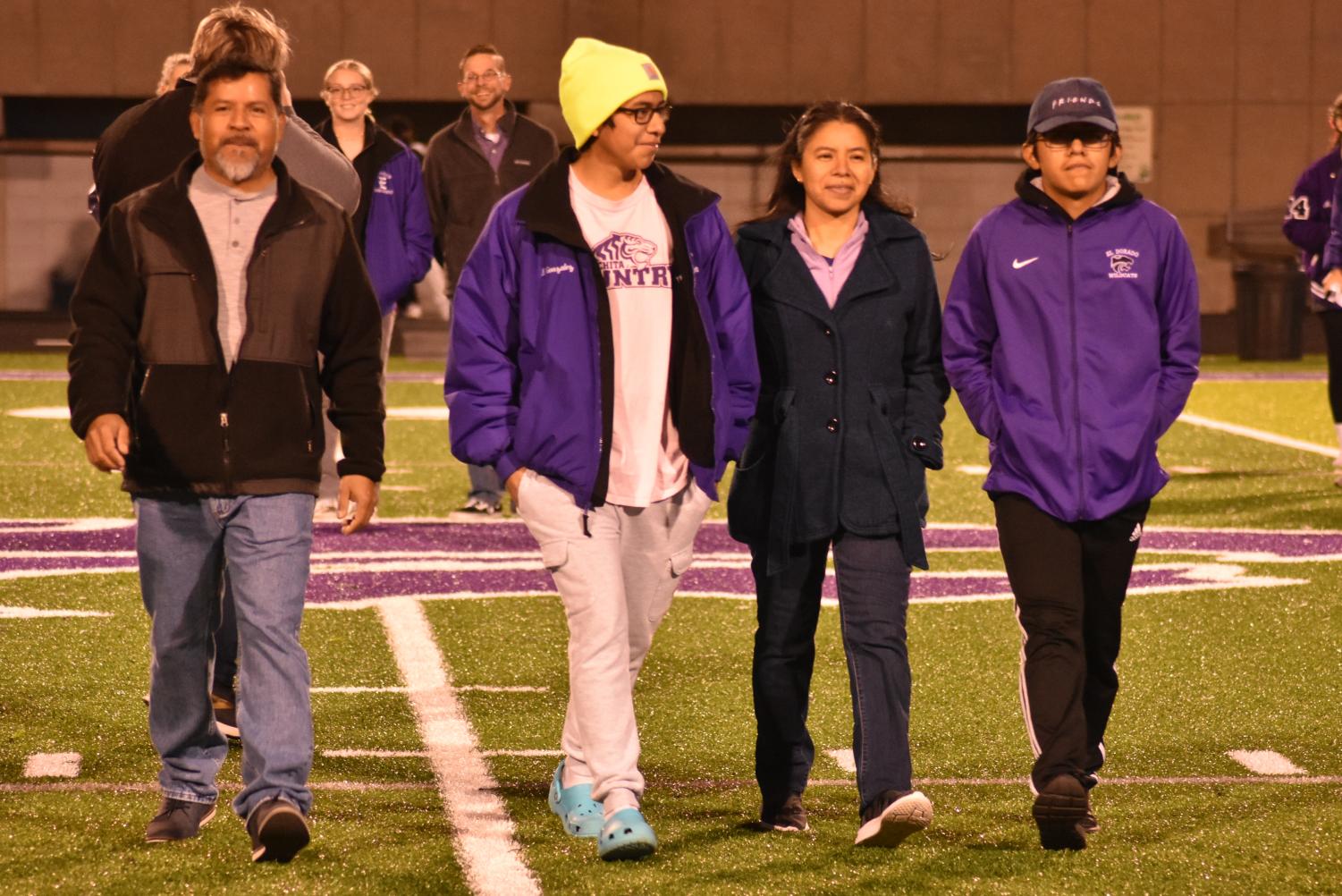 Seniors Walk The Field For Senior Night Before The Football Game Against Searcy