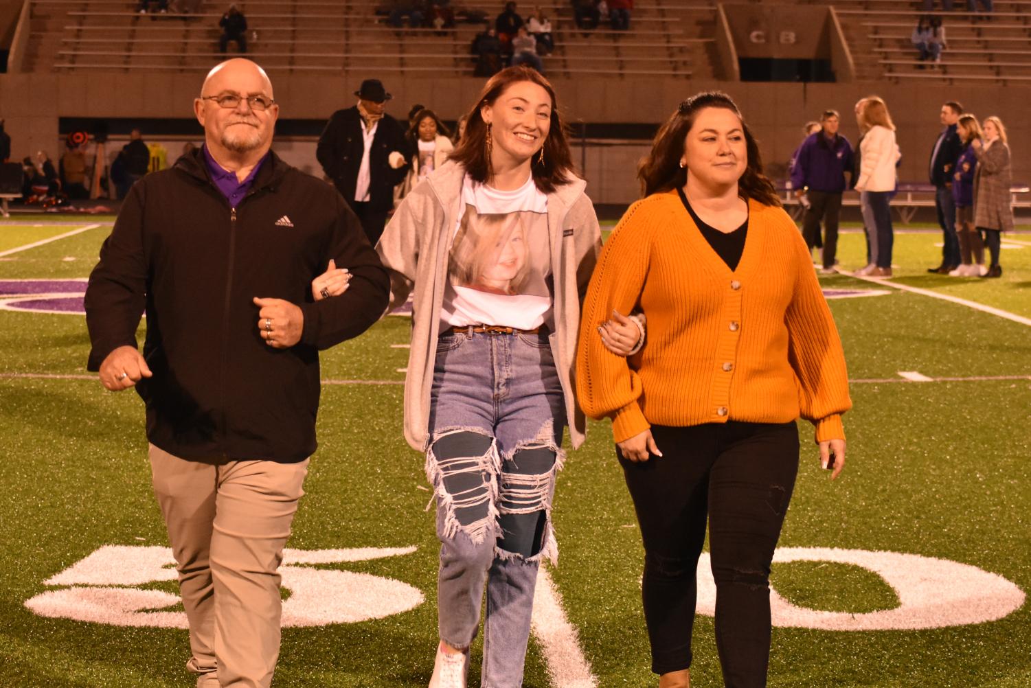 Seniors Walk The Field For Senior Night Before The Football Game Against Searcy