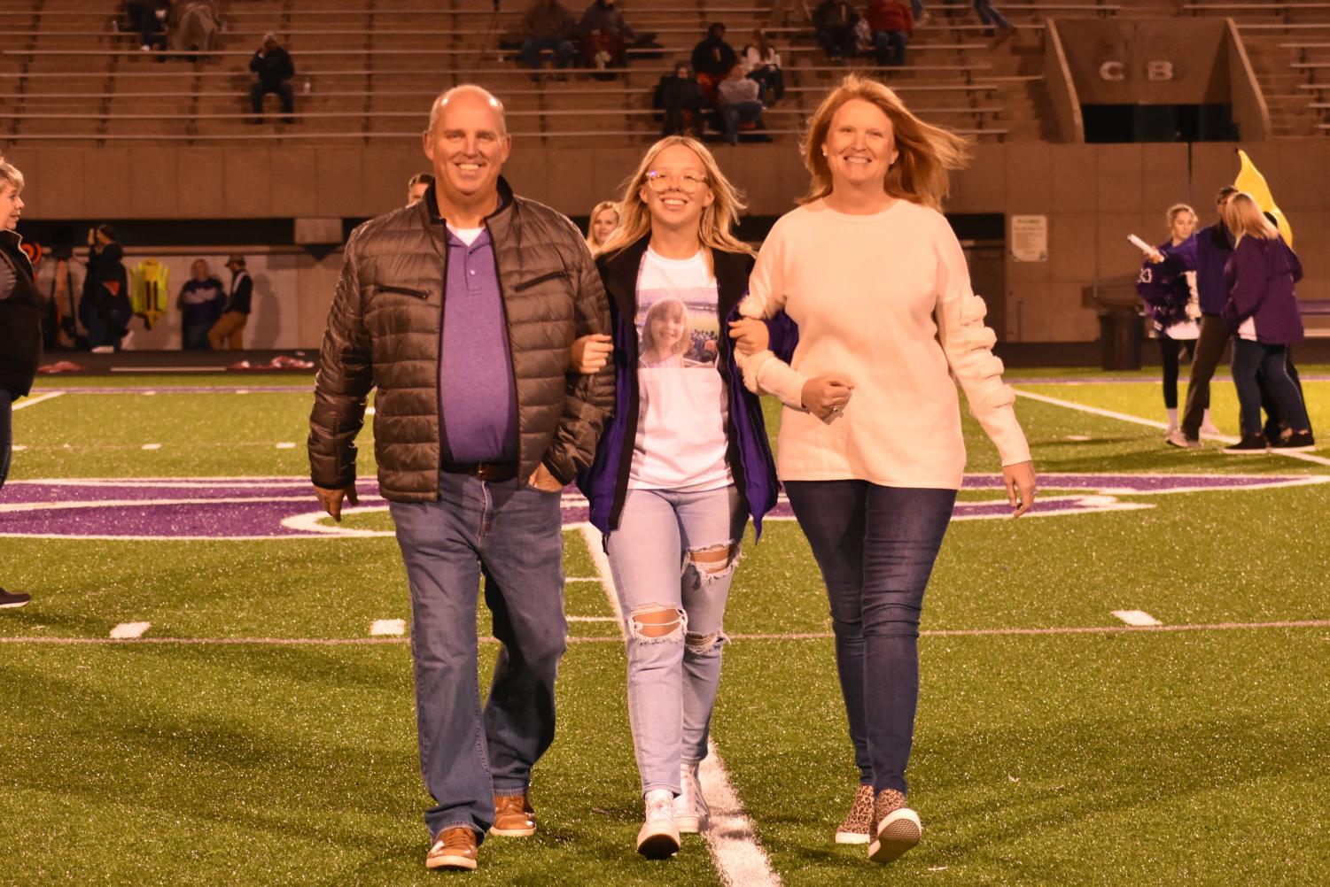 Seniors Walk The Field For Senior Night Before The Football Game Against Searcy