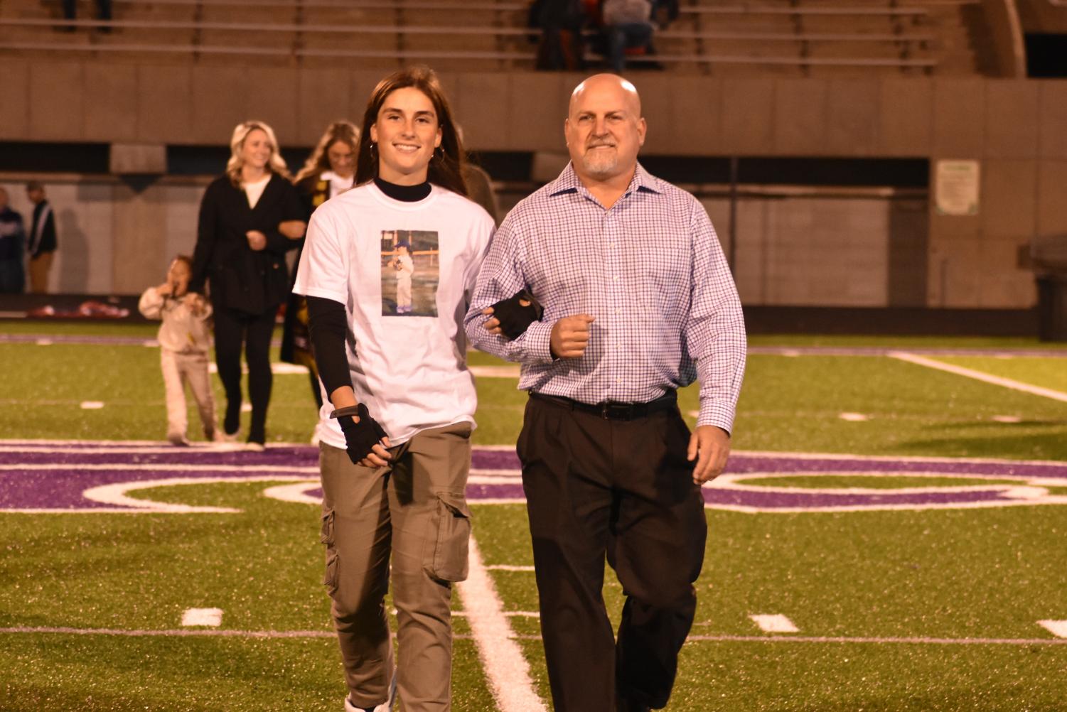 Seniors Walk The Field For Senior Night Before The Football Game Against Searcy