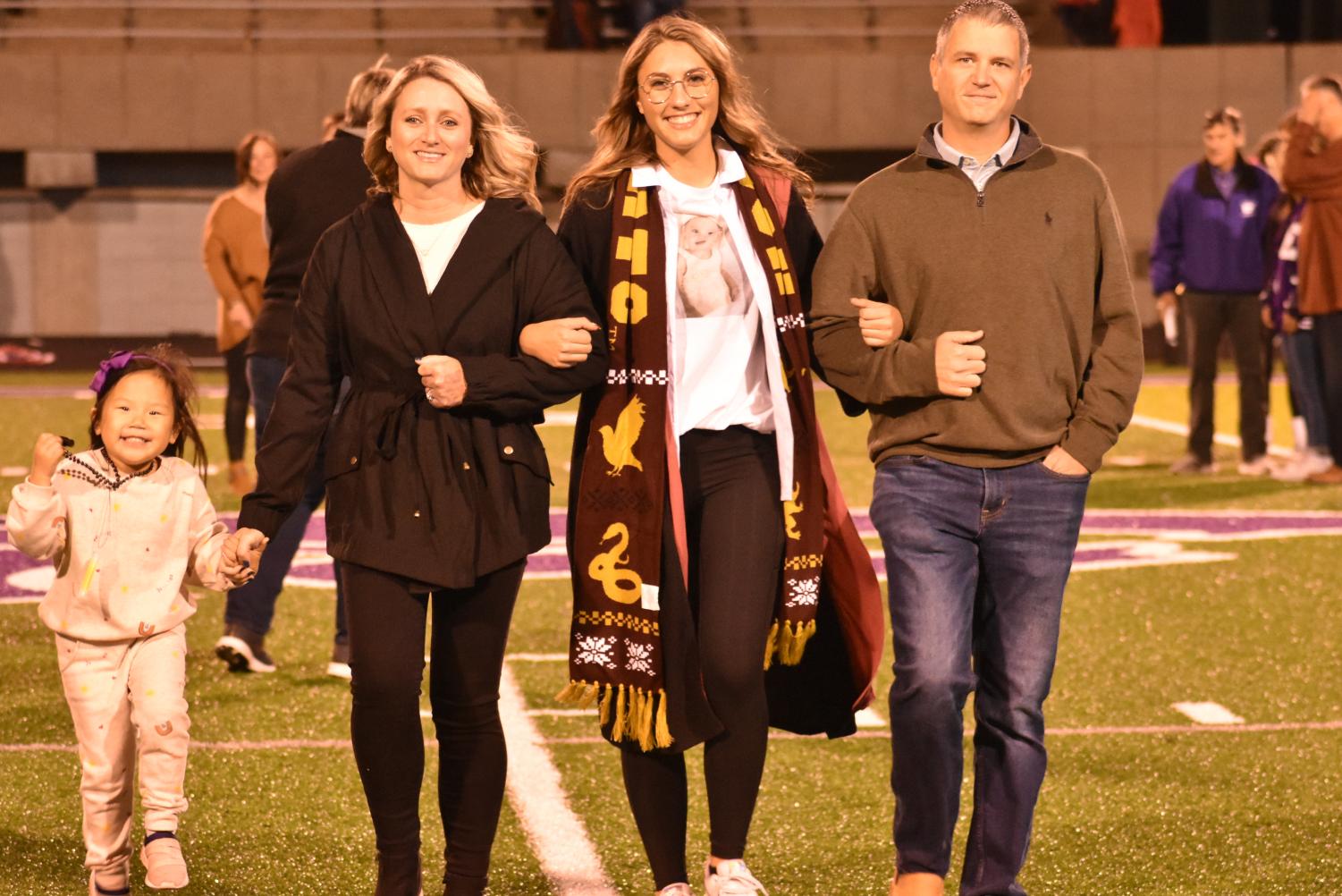 Seniors Walk The Field For Senior Night Before The Football Game Against Searcy