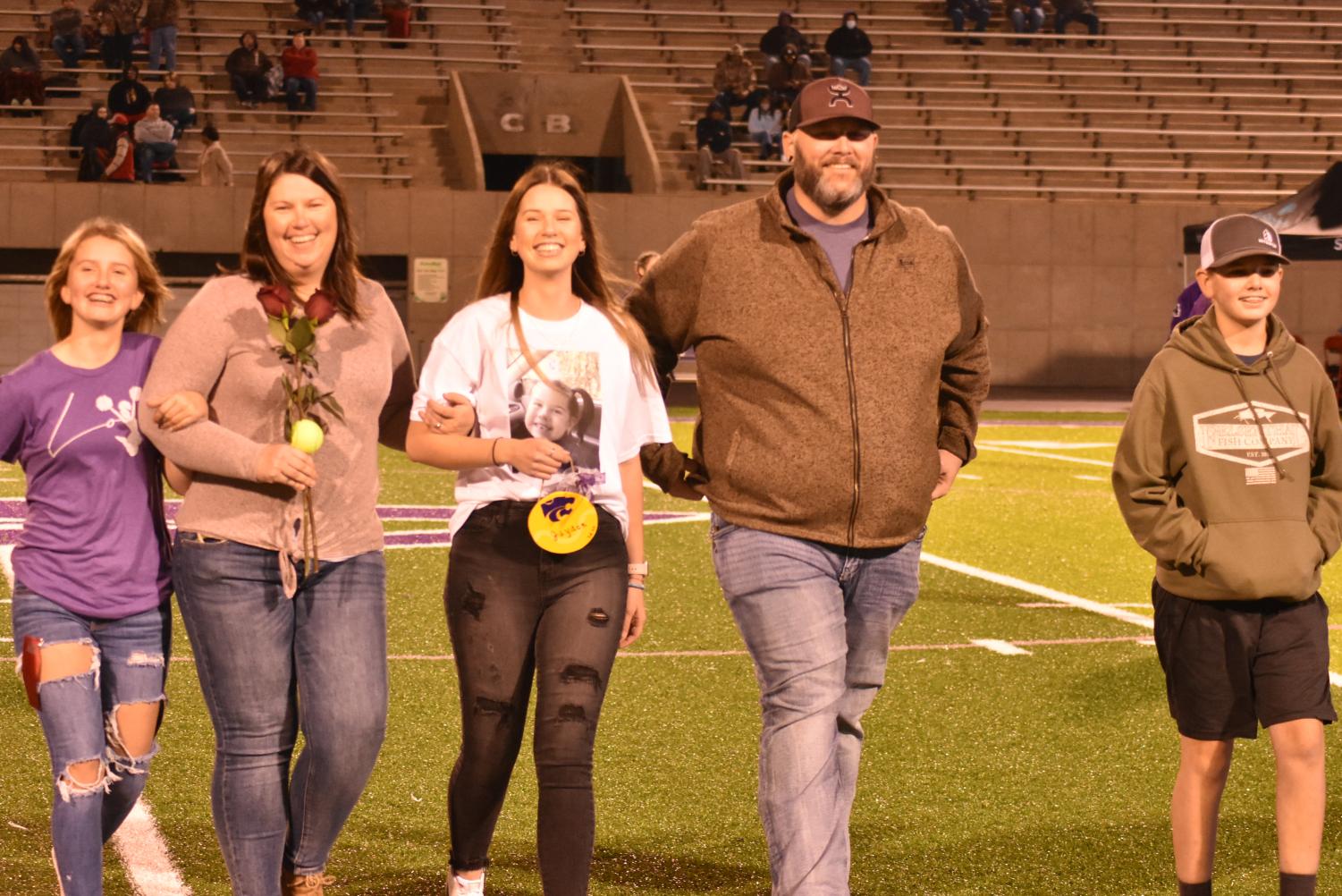 Seniors Walk The Field For Senior Night Before The Football Game Against Searcy