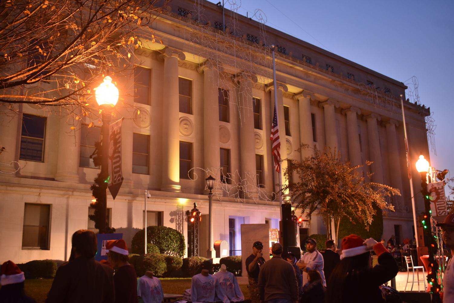 Downtown El Dorado Lights The Night Skies At The Courthouse Lighting