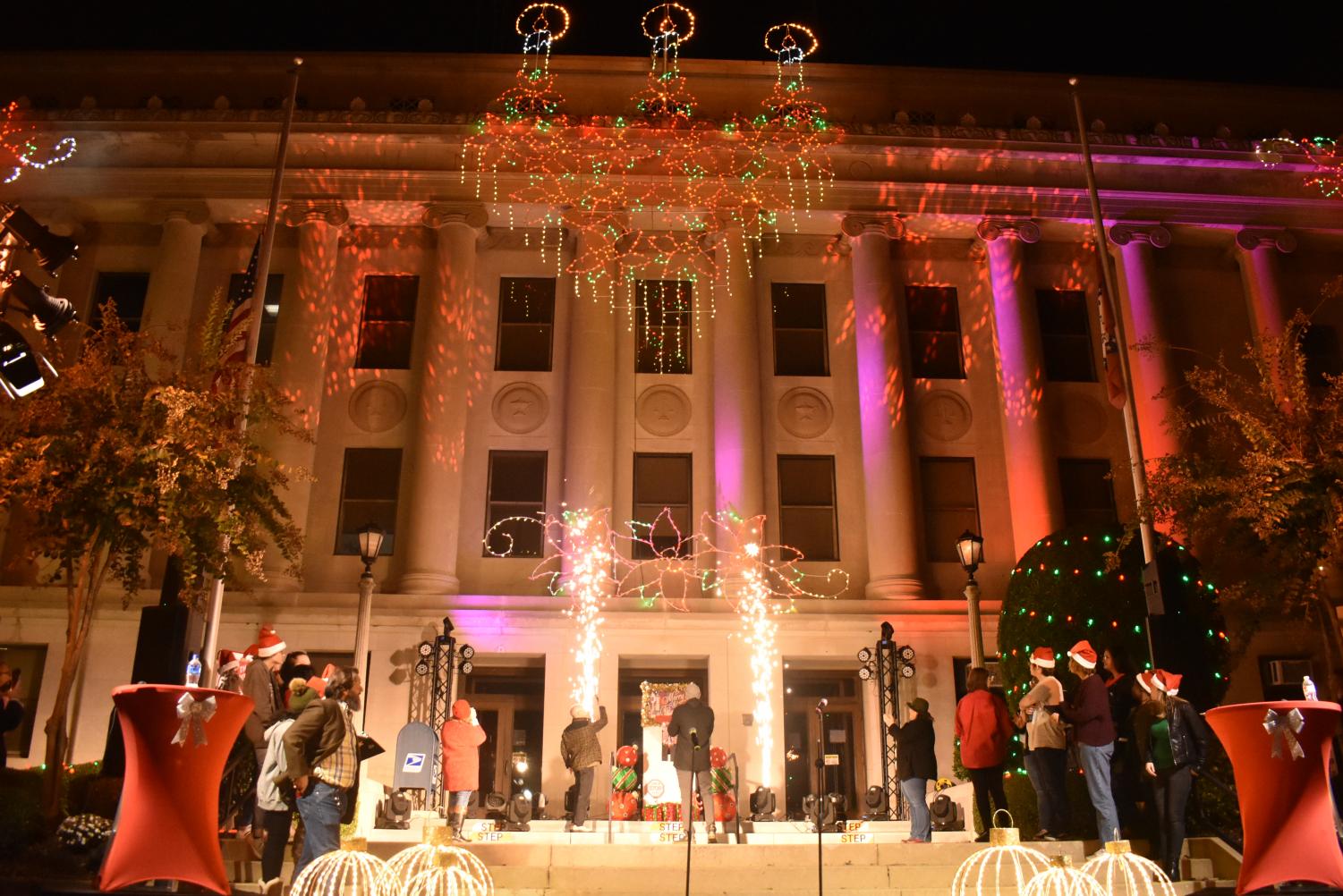 Downtown El Dorado Lights The Night Skies At The Courthouse Lighting